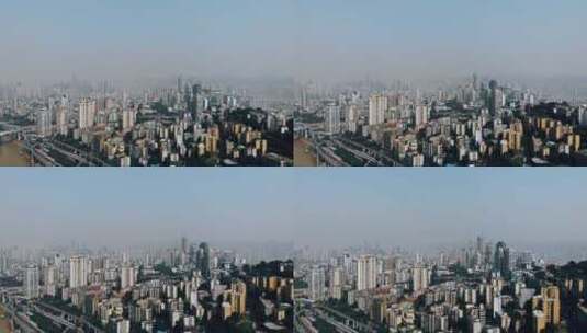 重庆地标夜景航拍建筑环球金融中高清在线视频素材下载