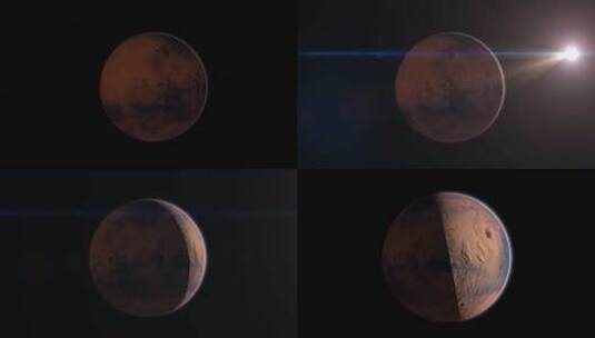 火星行星自转高清在线视频素材下载