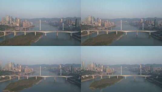 航拍重庆长江大桥高清在线视频素材下载