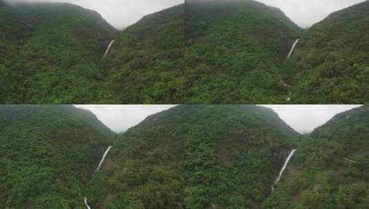 广东“东莞第一瀑”黄茅田瀑布雨后水量充沛高清在线视频素材下载