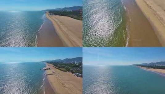 东海大海海边海水海浪沙滩海滩航拍风景唯美高清在线视频素材下载