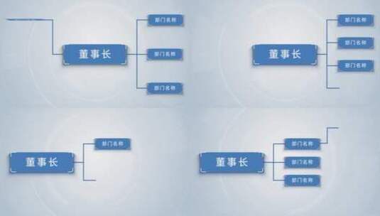 简洁企业公司部门组织构架展示高清AE视频素材下载