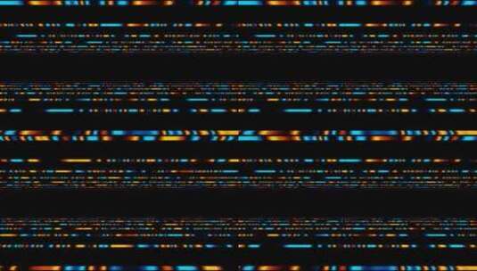 垂直视频橙色和蓝色霓虹灯线隧道循环背景高清在线视频素材下载