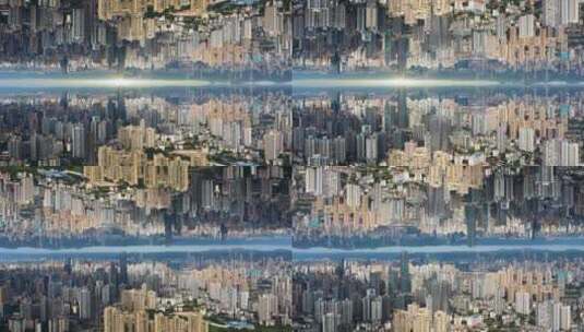 重庆城市全景逆世界3D盗梦空间素材5高清在线视频素材下载