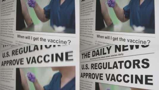 脑屏幕上滚动的冠状病毒疫苗新闻高清在线视频素材下载