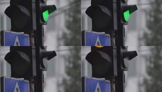 道路交通灯调节交通高清在线视频素材下载