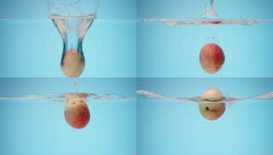 水蜜桃入水高清在线视频素材下载