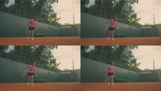 运动员打网球高清在线视频素材下载