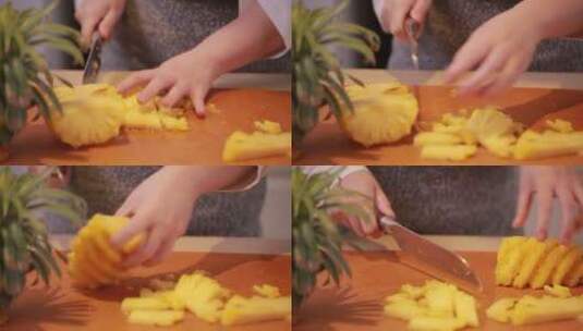 切削菠萝皮切菠萝 (8)高清在线视频素材下载