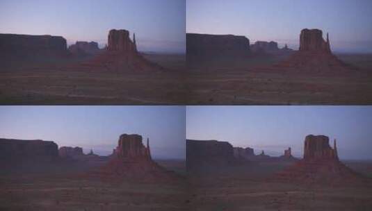 航拍沙漠岩石景观高清在线视频素材下载