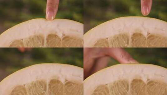 各种柚子果肉纹理微距高清在线视频素材下载