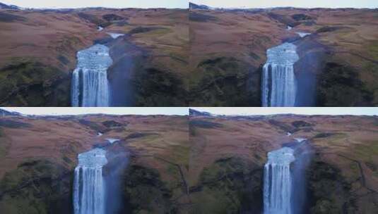悬崖瀑布景观高清在线视频素材下载