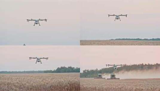 农业无人机正在运作高清在线视频素材下载