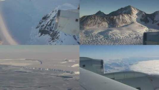 航拍的冰雪景观高清在线视频素材下载