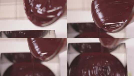 巧克力酱巧克力奶油甜品高清在线视频素材下载