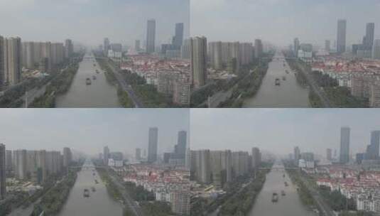 无锡京杭大运河4K高清在线视频素材下载