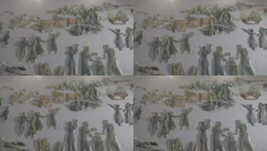 五十六个民族大团结玉雕作品分段拍摄LOG高清在线视频素材下载