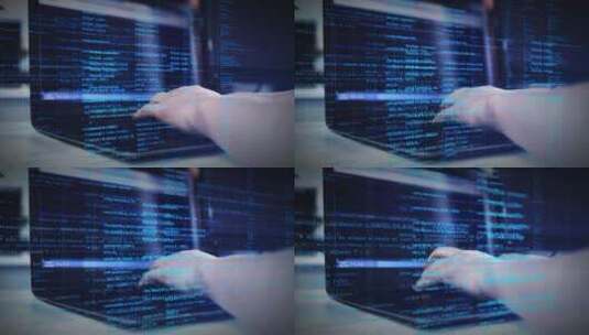 黑客程序员编写代码高清在线视频素材下载
