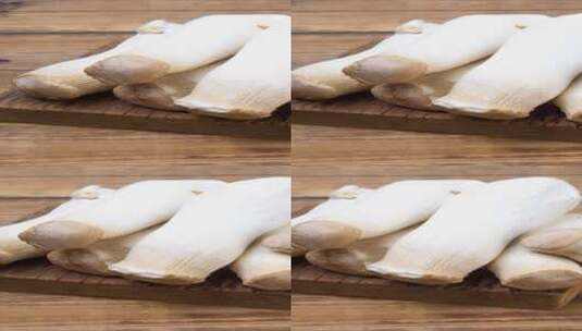 杏鲍菇食材美食4k滑轨平移高清在线视频素材下载