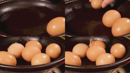 水煮鸡蛋高清在线视频素材下载