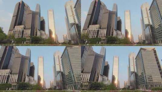 深圳市福田区高楼大厦楼群4k高清在线视频素材下载