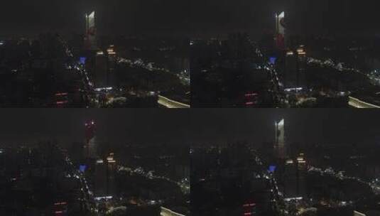 航拍福州，福州夜景高清在线视频素材下载