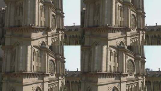 武汉多莫大教堂，特写平视环绕镜头高清在线视频素材下载