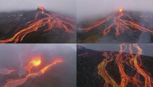 唯美火山高清在线视频素材下载