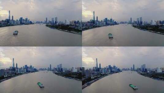 上海浦江两岸航拍高清在线视频素材下载