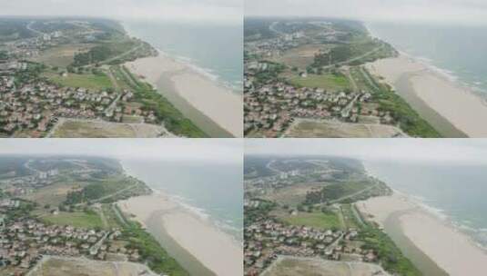 城镇边缘的空荡荡的海滩高清在线视频素材下载