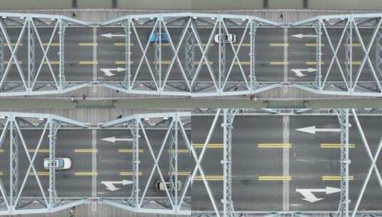 俯拍外白渡桥高清在线视频素材下载