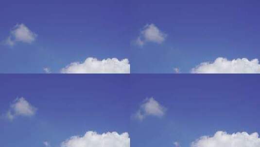 天空飞机飞过蓝天白云天上飞机高清在线视频素材下载