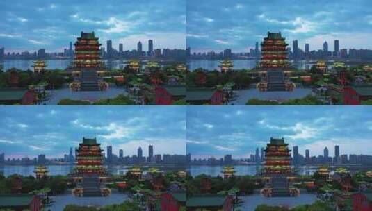 中国古建筑，江西南昌滕王阁高清在线视频素材下载