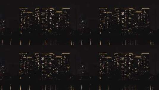 220719夜晚马路高楼红绿灯实拍视频 (6)高清在线视频素材下载