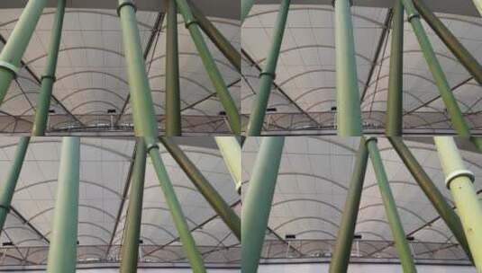 宝安体育馆 新中心区三大标志性建筑之一高清在线视频素材下载