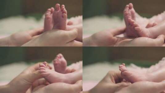婴儿小脚丫 新生儿 宝宝 刚出生的婴儿高清在线视频素材下载