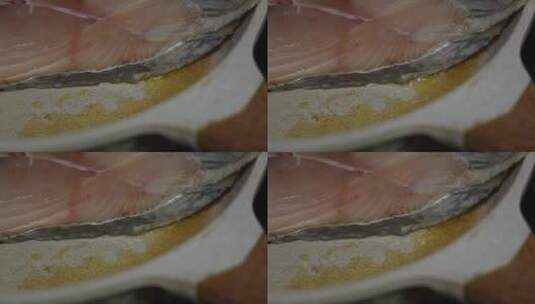 香煎马鲛鱼高清在线视频素材下载