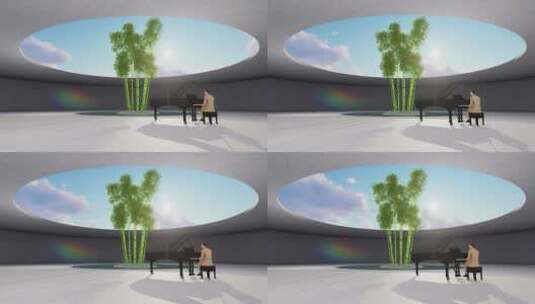 光影变化 抽象建筑 单镜头_51号高清在线视频素材下载