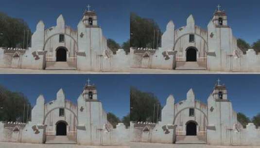 圣佩德罗德阿塔卡马教堂景观高清在线视频素材下载