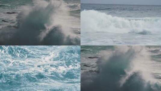 波涛汹涌的大海  翻滚的海浪   海浪翻滚高清在线视频素材下载