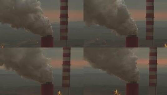 污染的大烟囱高清在线视频素材下载