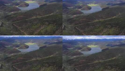在湖泊后面的白马雪山高清在线视频素材下载