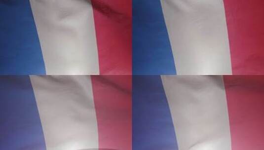 特写法国国旗高清在线视频素材下载