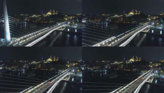 城市的夜晚车水马龙高清在线视频素材下载