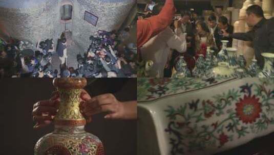 china中国传统制瓷 葫芦窑柴烧瓷器出窑高清在线视频素材下载
