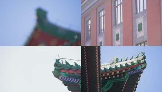 4K北京老建筑屋檐2高清在线视频素材下载
