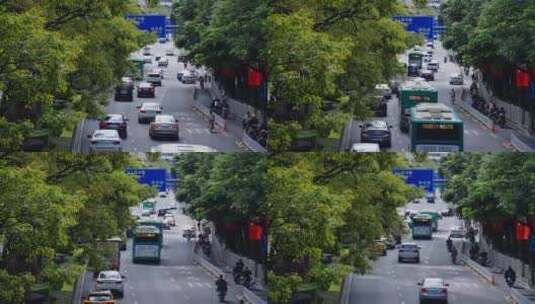 实拍城市街道公交高清在线视频素材下载