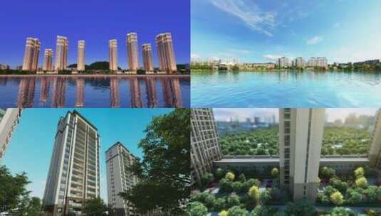 高端江景房阳台景观三维镜头高清在线视频素材下载