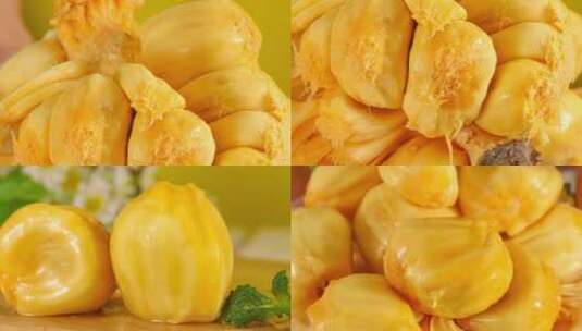 榴莲蜜 菠萝蜜 水果展示高清在线视频素材下载