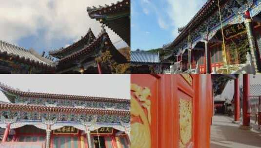 玉佛寺殿堂古风素材中国风高清在线视频素材下载